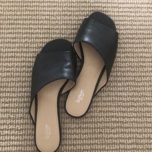 Botkier Black Leather Slides